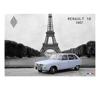 Les Collections Rétro Plaque métal Renault 16" (20x15cm) modèle en Relief