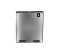 Les Collectors Poubelle de tri à pédale N°904 Inox 2x30L, seaux amovibles, fermeture silencieuse