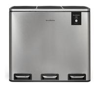 Poubelle de tri à pédale - 54 L (3 x 18 L) - inox