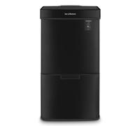 Les Collectors - Poubelle de Cuisine à capteur N°1015, Acier inoxydable, 3 compartiments (47L + 11L + 11L), Ouverture Supérieur Automatique, Tri sélectif et recyclage, Fermeture Silencieuse, Noire