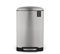 Les Collectors Poubelle de Cuisine à Pédale N°512, Acier inoxydable, Capacité 20L, Sac compatible 30L, Compacte, Pratique, Fermeture silencieuse, Seau intérieur amovible, Finition Mat, Inox