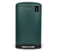 Les Collectors - Poubelle de Cuisine à Pédale N°701, Acier inoxydable, Capacité 30L, Sac compatible 30L, Compacte, Pratique, Fermeture silencieuse, Seau intérieur amovible, Finition Mat, Vert Canard