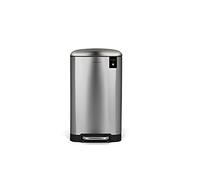 Les Collectors - Poubelle de Cuisine à Pédale N°712, Acier inoxydable, Capacité 30L, Sac compatible 30L, Compacte, Pratique, Fermeture silencieuse, Seau intérieur amovible, Finition Mat, Inox