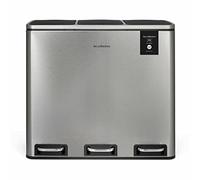 Poubelle de tri à pédale - 54 L (3 x 18 L) - inox