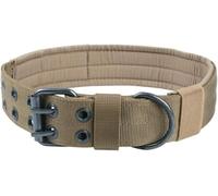 Les Colliers for Chien Confort, Collier for Chien Tactique en Nylon for Chiens de Taille Moyenne et Grande, Collier for Chien Robuste, Collier for Chien épais, Colliers de Dressage durables(Khaki,M)