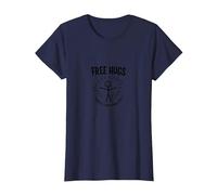 Les Conditions générales de Free Hugs s'appliquent à la Figurine Funny Stick T-Shirt, Femme, Bleu Marine, M