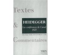 Les conférences de Cassel (1925). Précédées de la Correspondance Dilthey-Husserl (1911). Edition bilingue français-allemand