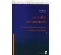 Les conflits constitutionnels: le droit constitutionnel à l'épreuve de l'histoire et du politique Actes de la journée d'études organisée à la Faculté de Droit et de Science Politique de Rennes, le 28 