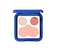 Les Contours Mat Et Chatoyants Mettent En Évidence Les Palettes De Poudre Blushs Avec Miroir Pour Le Visage De Maquillage Naturel 3 Grilles