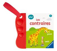 Ravensburger Play+ – Livre Flip & Pop Les contraires – Indéchirable, imperméable, pop it, dentition