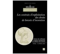 Les Contrats D'exploitation Des Droits De Brevets D'invention
