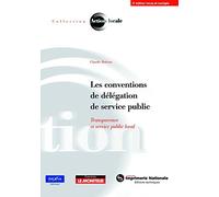 Les conventions de délégation de service public