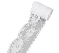 Les costumes rétro, Ruban de dentelle noir et blanc de 65 mm, 10 mètres par rouleau(White)