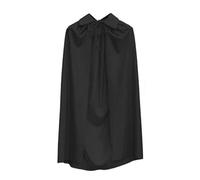 Les Cotillons D'Alsace Cape Noire Adulte Sans Capuche 125 cm I Déguisement Vampire Sorcier Cavalier I Halloween Carnaval Cosplay I Médiéval Gothique Victorien