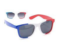 LES COTILLONS D'ALSACE Lunettes Tricolore | Deguisement Supporter France | Bleu Blanc Rouge | Football Rugby | Fête Nationale 14 Juillet