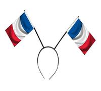 Les Cotillons D'Alsace Serre-Tête Supporter France I Drapeaux Français Tiare Tricolore I Equipe Bleu Blanc Rouge I Jeux 2024 Foot Rugby Sport
