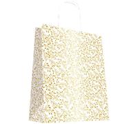 LES COULEURS DE L'EMBALLAGE Sac cabas kraft blanc or 24x32cm