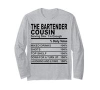 Les Cousins du Barman Sarcastique pour Homme, Femme, Famille Manche Longue