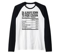 Les Cousins sarcastiques Toujours vers Le Bas pour Monter Les Cousins Hommes Femmes Manche Raglan