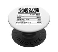 Les Cousins sarcastiques Toujours vers Le Bas pour Monter Les Cousins Hommes Femmes PopSockets PopGrip Adhésif