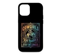 Les Cowgirls roulent Plus Fort, restent Plus Longtemps | Western Rider Coque pour iPhone 12/12 Pro