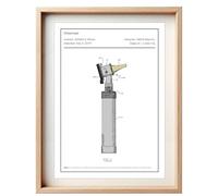 Les Creas de Papa Affiche Brevet Original Otoscope - Poster Vintage Médical | Art Mural, Déco Cabinet ORL, Idée Cadeau Docteur