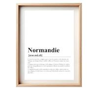 Les Creas de Papa Affiche Définition Normandie - Poster Style Dictionnaire | Art Mural Unique pour Décorer et Offrir un Cadeau Original