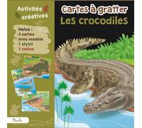 Piccolia – Cartes à gratter Les Crocodiles – 4 cartes modèles, 1 stylet, 1 notice