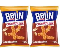 Les Croustilles Biscuits Apéritif à la Cacahouète, 138g (Lot de 2)