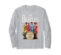 Les cœurs solitaires du Sergent Pepper des Beatles Manche Longue, Unisexe pour Adultes, Gris Chiné, S