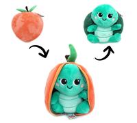 Les D? Glingos Flipetz Corvet The Turtle Plushie - Peach r versible en Turtle 2-en-1 Toy Soft - 9,5 pouces Enfants Transformant le jouet en peluc
