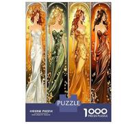 Les dames des quatre saisons 1000 Pièces Puzzle Adultes Beauté saisonnière gracieuse Puzzle Classique Carton Recyclé - Hit Des Familles, Activité De Fête, Cadeau Anniversaire Et Loisir 70x50cm/1000pcs