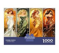 Les Dames des Quatre Saisons 1000 Pièces Puzzle Classique Beauté saisonnière Gracieuse Coffret Puzzle Carton Épais - Ados 12-18 Ans, Logique, pour Les Amateurs De Puzzles 52x38cm/1000pcs