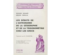 Les débuts de l'astronomie, de la géographie et de la trigonométrie chez les Grecs