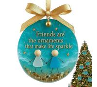 Les Décorations D'amitié Pour Les Amies - Pendentif Décoratif En Acrylique 2D Pour Arbre De Noël - Pendentif Signe D'Amitié | Pour Les Collègues Les Femmes La Maison Le Sac Le Rétroviseur De Voiture L