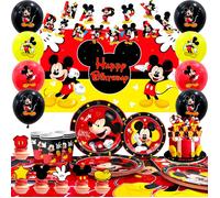 Les décorations de Fête D'anniversaire Mickey Mouse Comprennent des Fonds, des Bannières, des Nappes et Bien plus Encore