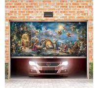 Les décorations de Noël en plein air font une déclaration festive ce Noël avec une bannière de garage, parfaite pour célébrer la saison des fêtes (A, A)