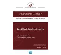 Les défis de l'écriture inclusive: 11.1 - 2019