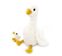 Peluche Jébongou maman et bébé Les Ptipotos Blanc (36 cm)