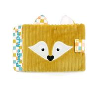 Les Déglingos - Album Photos Bébé Cyranos le renard -10 Pochettes 10x15cm - Idéal crèche - Puériculture - Rembourrage Recyclé - Jaune moutarde