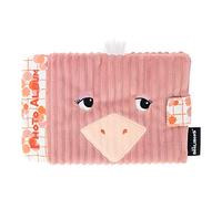 Les Déglingos - Album Photos Bébé Pomelos l'Autruche -10 Pochettes 10x15cm - Idéal crèche - Puériculture - Rembourrage Recyclé - Rose