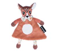LES DEGLINGOS - DOUDOU Baby Melimelos la biche - Velours côtelé ultra doux - Idée cadeau - Dès la naissance - 28 cm - Terracotta