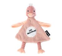 LES DEGLINGOS - DOUDOU Baby Pomelos l'autruche - Velours côtelé ultra doux - Idée cadeau - Dès la naissance - 28 cm - Rose