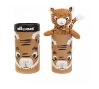 LES DEGLINGOS - Peluche petit Simply + boîte cadeau - Speculos le tigre - Dès la naissance - 22cm - ocre