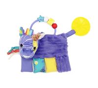 LES DEGLINGOS - Hochet d'Activités Kiprokos le zèbre - Violet - Jouet d'éveil pour bébé avec anneau de dentition - Idée cadeau - Dès la naissance -17cm