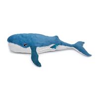 LES DÉGLINGOS Les PTIPOTOS by Peluche GEANTE GRAVILLOU LA Baleine Maman Bebe - Toute Douce - Cadeau Naissance Anniversaire Noel - 75CM - Bleu