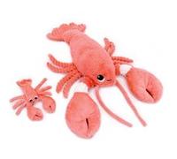 Les Déglingos Les PTIPOTOS by Peluche Maman Bebe I love you Homard Maman and Bebe Corail Rose G