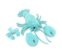 LES DÉGLINGOS Les PTIPOTOS by Peluche Maman Bebe - Toute Douce - Cadeau Naissance - ILOVEYOU Le Homard - 48CM - Bleu Aqua