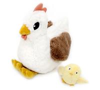 LES DÉGLINGOS Les PTIPOTOS by Peluche Maman Bebe - Toute Douce - Cadeau Naissance - PIOUPIOU Poule Maman Bebe Blanche - 32CM