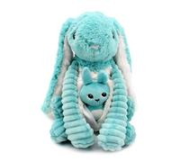 Peluche Ptipotos Lapin Maman/Bebe BLEU Les Déglingos